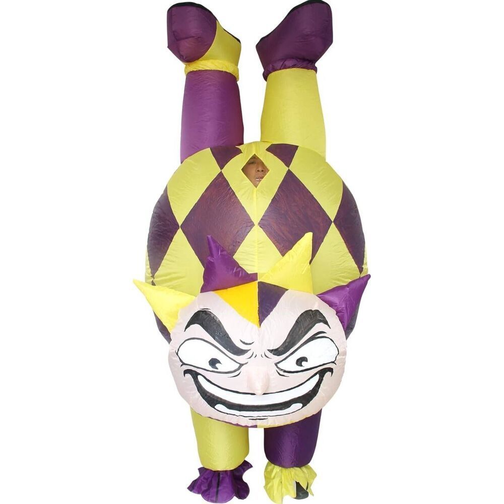 Inflatable Jester Clown Costume Adult One Size  Halloween Festival Cosplay NWT